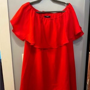 Red Off Shoulder Dress